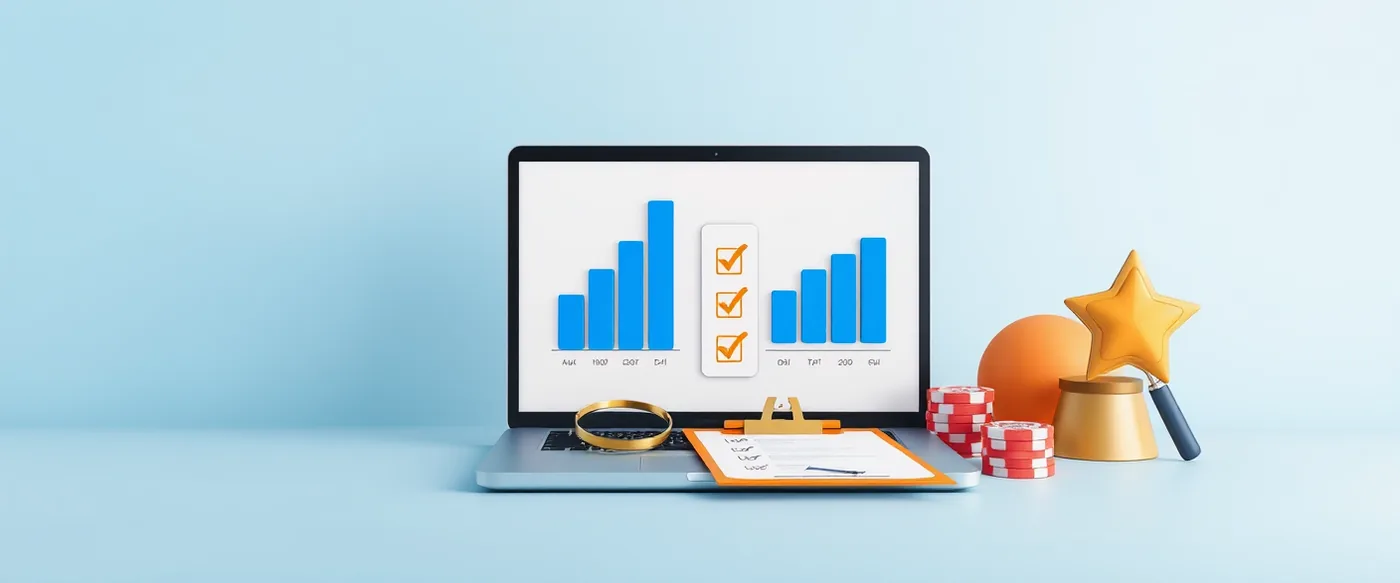 Illustration: an online casino review desk